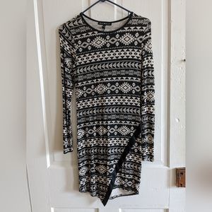 Derek Heart Geometric Print Dress, M